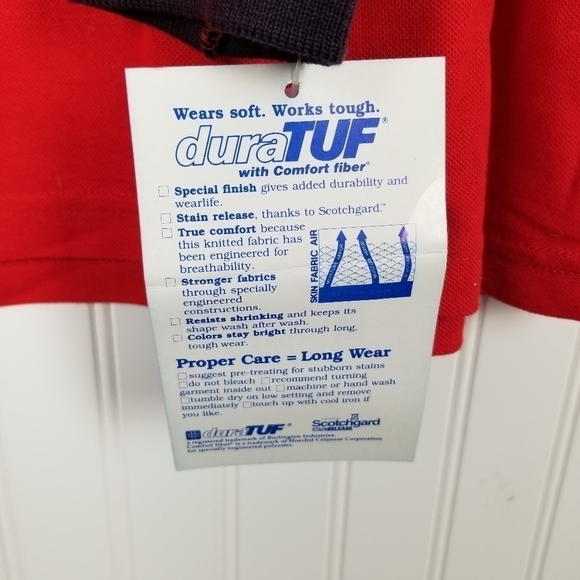 Vintage Mobil Gas Men's Polo Mechanic Long Sleeve Shirt Work NOS Crest Large - Picture 3 of 13